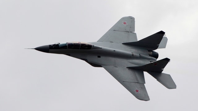 Ein russische MIG-29 im Flug. Ein russische MIG-29 im Flug.