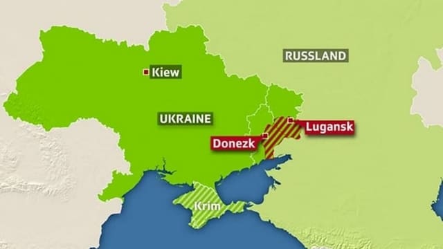 Karte des Konfliktgebietes in der Ukraine Karte des Konfliktgebietes in der Ukraine