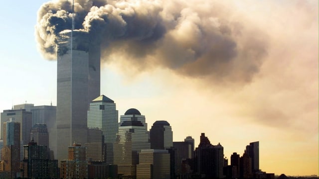 Die brennenden Türme des World Trade Center am 11. September 2001. Die brennenden Türme des World Trade Center am 11. September 2001.