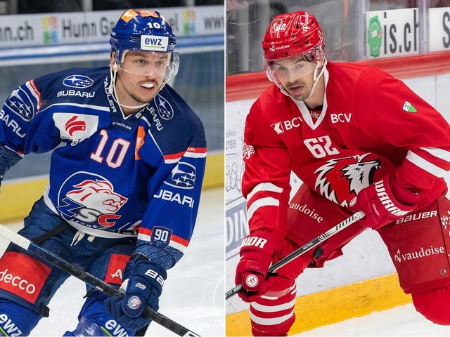 Sven Andrighetto und Denis Malgin. Sven Andrighetto und Denis Malgin.