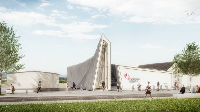 Visualisierung des Pavillons. Visualisierung des Pavillons.