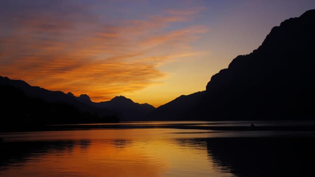 Blick von Mols nach Westen über den Walensee. Blick von Mols nach Westen über den Walensee.