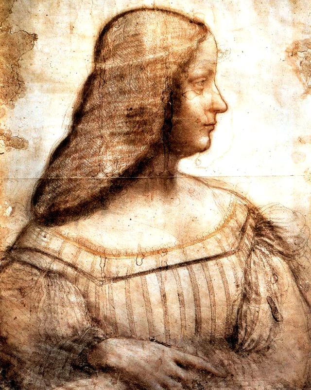 Profilzeichnung von Isabella d'este Profilzeichnung von Isabella d'este