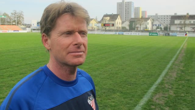 Ronald Vetter im Stadtion des FC Solothurn Ronald Vetter im Stadtion des FC Solothurn