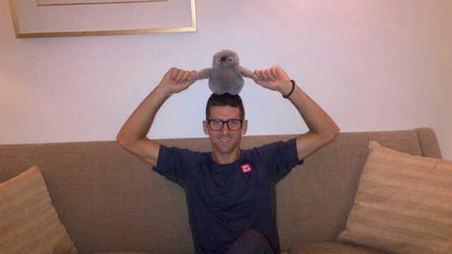 Entspannter Novak Djokovic. Entspannter Novak Djokovic.