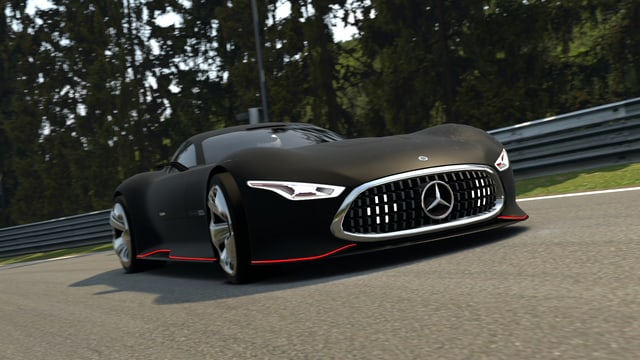 Ein Mercedes-Konzept-Auto auf dem Nürburgring. Ein Mercedes-Konzept-Auto auf dem Nürburgring.