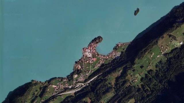 Luftaufnahme von Iseltwald. Luftaufnahme von Iseltwald.