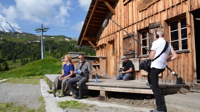 Dreharbeiten vor Der Alphütte von Otto und Chris Kaufmann Dreharbeiten vor Der Alphütte von Otto und Chris Kaufmann