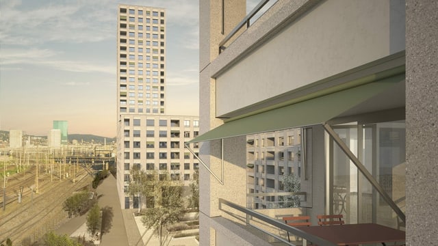 In der Siedlung Letzi sollen 265 Wohnungen entstehen, mit Alterswohnungen im 24-stöckigen Hochhaus. In der Siedlung Letzi sollen 265 Wohnungen entstehen, mit Alterswohnungen im 24-stöckigen Hochhaus.