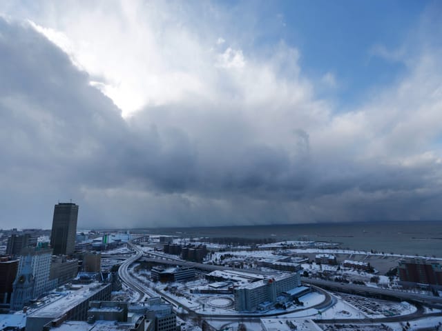 Die Stadt Buffalo und der See Erie. Die Stadt Buffalo und der See Erie.