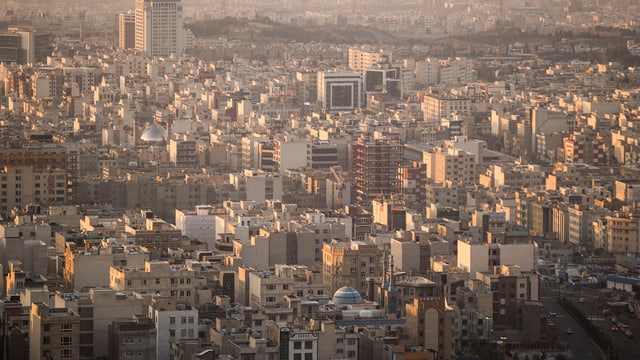 Ansicht der Stadt Teheran. Ansicht der Stadt Teheran.