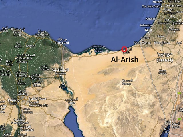 Karte des Nordens der Sinai-Halbinsel Karte des Nordens der Sinai-Halbinsel