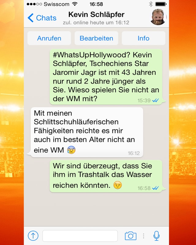 Kevin Schläpfers hat es nie an eine WM geschafft. Kevin Schläpfers hat es nie an eine WM geschafft.