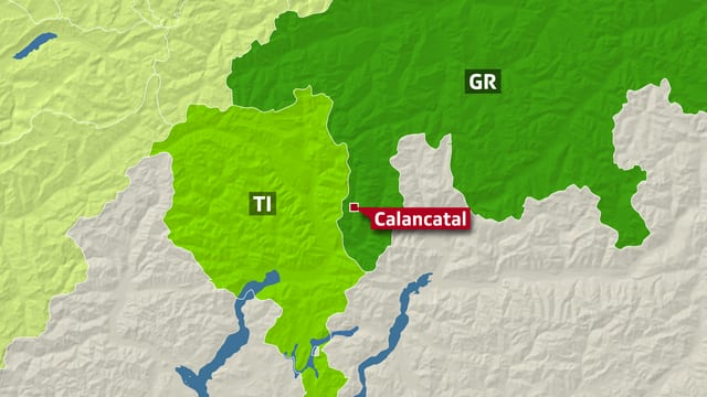 Karte mit Tessin und Graubünden Karte mit Tessin und Graubünden