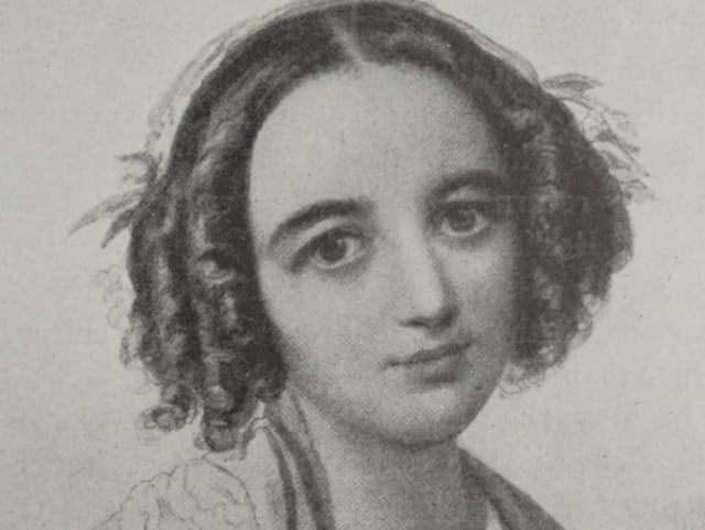 Fanny Mendelssohn hat lockiges Haar. Fanny Mendelssohn hat lockiges Haar.
