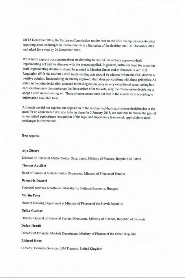 Brief der Unterstützer. Brief der Unterstützer.
