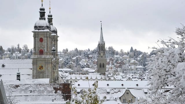 St. Gallen im Winter.