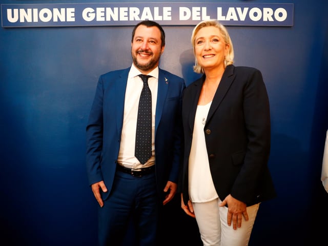 Matteo Salvini und Marine Le Pen Matteo Salvini und Marine Le Pen