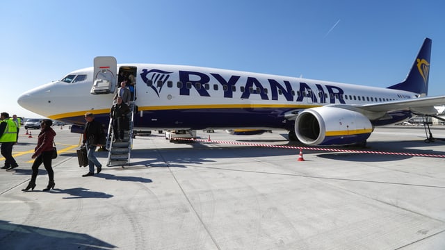 Flugzeug der Ryanair. Flugzeug der Ryanair.