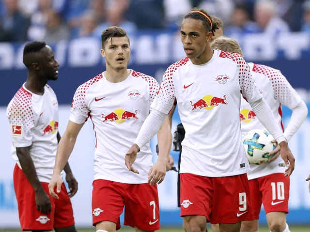 Konsternierte Leipzig-Spieler