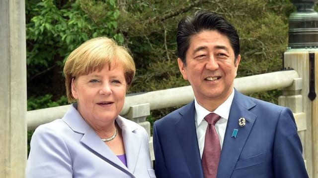 Merkel und Abe Merkel und Abe