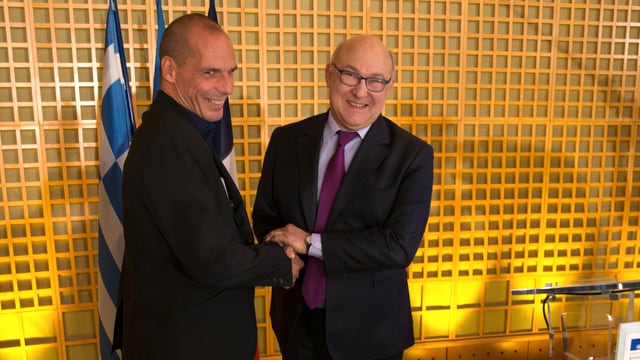 Der griechische Finanzminister Varoufakis bemüht sich um Schadensbegrenzung. Der griechische Finanzminister Varoufakis bemüht sich um Schadensbegrenzung.