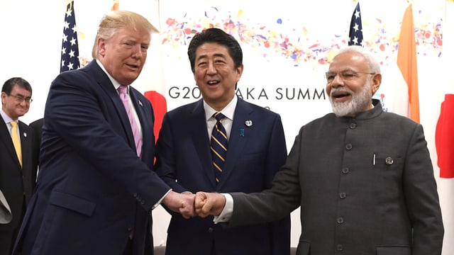 Trump, Abe und Modi Trump, Abe und Modi