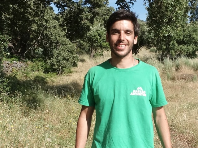 Der Portugiese Afonso Melara steht in der Nähe der spanischen Grenze. Der Portugiese Afonso Melara steht in der Nähe der spanischen Grenze.