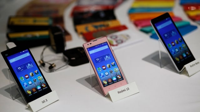 Drei Xiaomi-Smartphones Drei Xiaomi-Smartphones