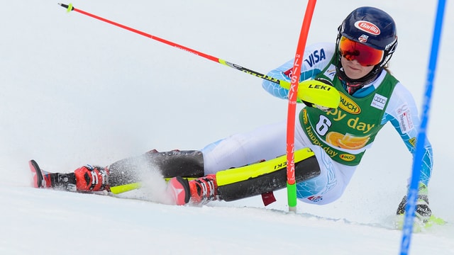 L'Americana Mikaela Shiffrin. L'Americana Mikaela Shiffrin.