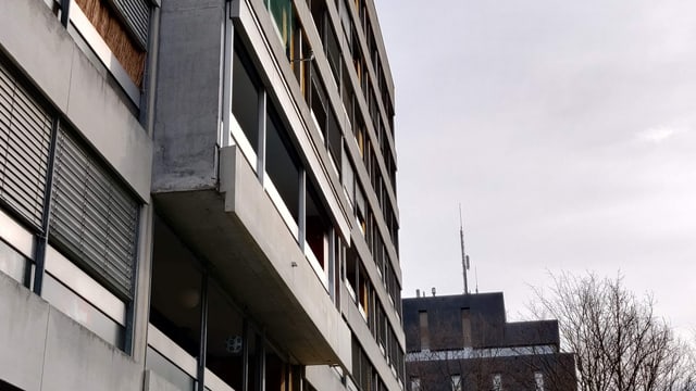 Fassade mit Balkonen. Fassade mit Balkonen.