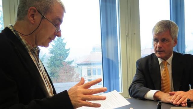 AKB-Direktor Rudolf Dellenbach blickt auf das turbulente Jahr 2014 zurück (22.12.14)