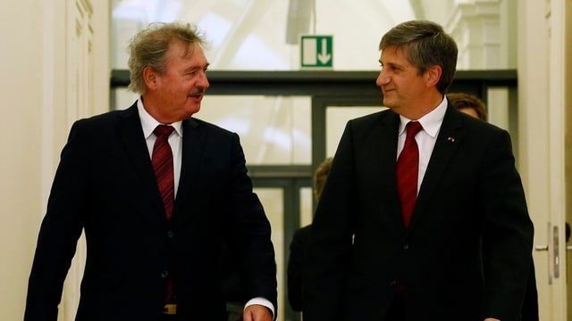 Luxemburgs Aussenminister Jean Asselborn (links) und sein österreichischer Kollege Michael Spindelegger Luxemburgs Aussenminister Jean Asselborn (links) und sein österreichischer Kollege Michael Spindelegger