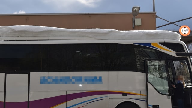 Schneekissen auf dem Car Schneekissen auf dem Car