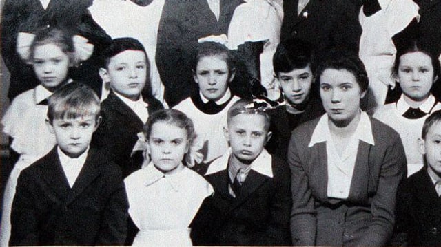 Wladimir Putin auf einem Klassenfoto. Wladimir Putin auf einem Klassenfoto.