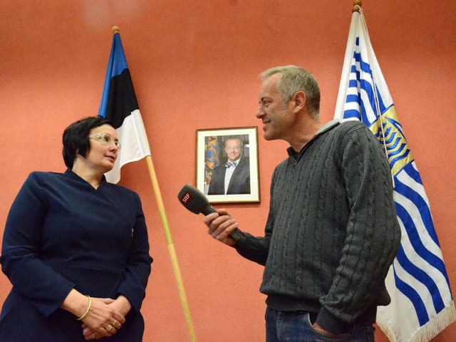 Katri Raik im Gespräch mit SRF-Korrespondent Bruno Kaufmann Katri Raik im Gespräch mit SRF-Korrespondent Bruno Kaufmann