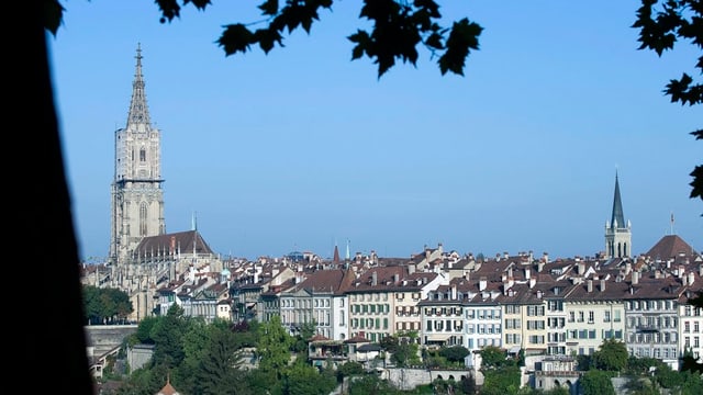 Bild der Stadt Bern mit dem Münster. Bild der Stadt Bern mit dem Münster.
