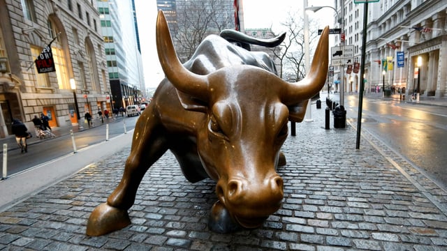 Der «Charging Bull» an der Wall Street Der «Charging Bull» an der Wall Street