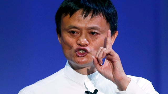 Jack Ma während eines Kongresses in Tokio Jack Ma während eines Kongresses in Tokio