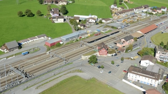 Situationslage des Bahnhofs Altdorf Situationslage des Bahnhofs Altdorf