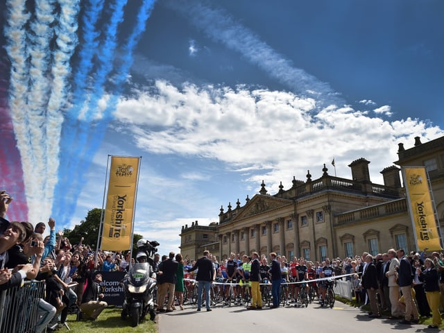 Die Tour de France 2014 beim Start in Harrogate. Die Tour de France 2014 beim Start in Harrogate.