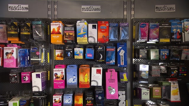 Das Schaufenster der Condomeria. Das Schaufenster der Condomeria.