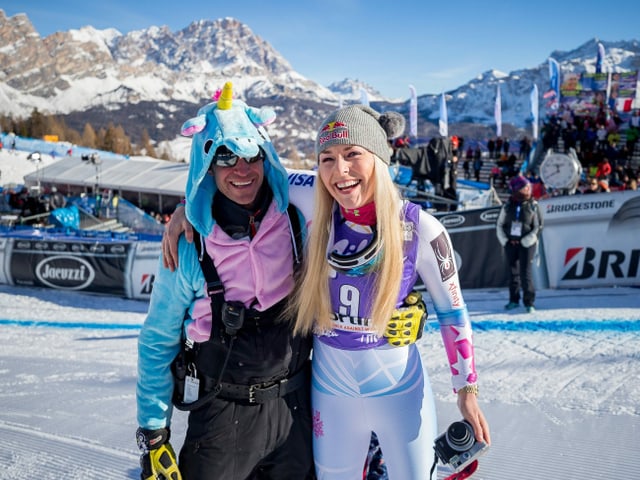 Stefan Abplanalp, hier zusammen mit Lindsey Vonn. Stefan Abplanalp, hier zusammen mit Lindsey Vonn.