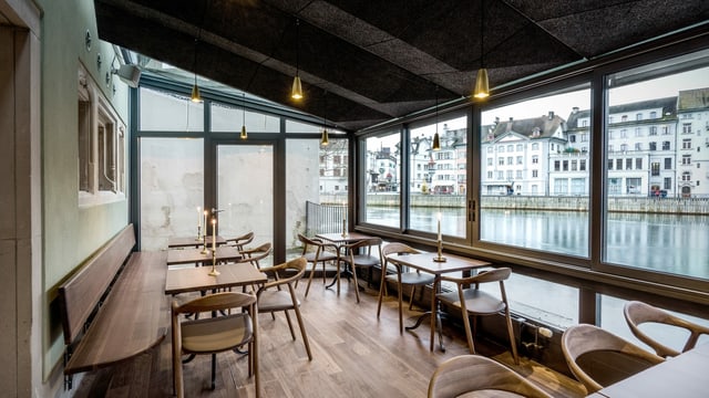 Ohne Gäste: Das Restaurant «MillFeuille» in Luzern. Ohne Gäste: Das Restaurant «MillFeuille» in Luzern.