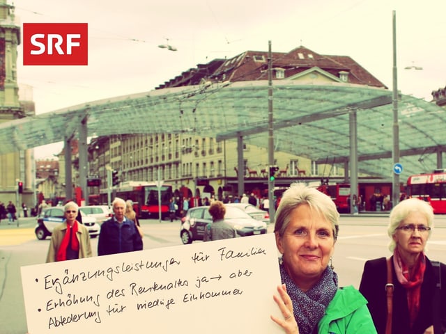 Person mit Sprechblase