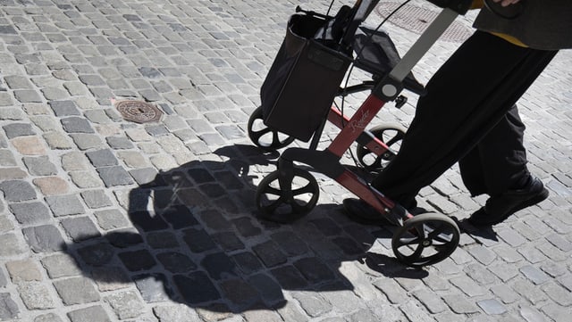 Gestalt mit Rollator. Gestalt mit Rollator.