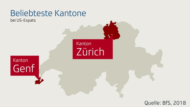 Eine Infografik über US-Expats in der Schweiz Eine Infografik über US-Expats in der Schweiz