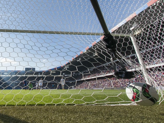 Der Ball ist im Tor. Der Ball ist im Tor.