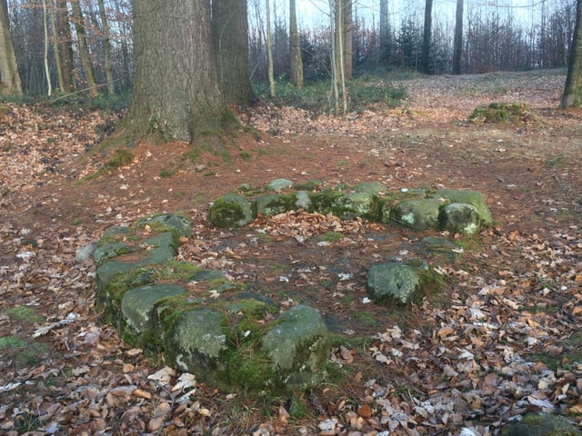 Ein Kreis aus Steinen. Ein Kreis aus Steinen.