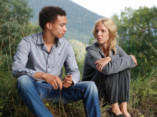 Corentin Fila und Sandrine Kiberlain. Corentin Fila und Sandrine Kiberlain.